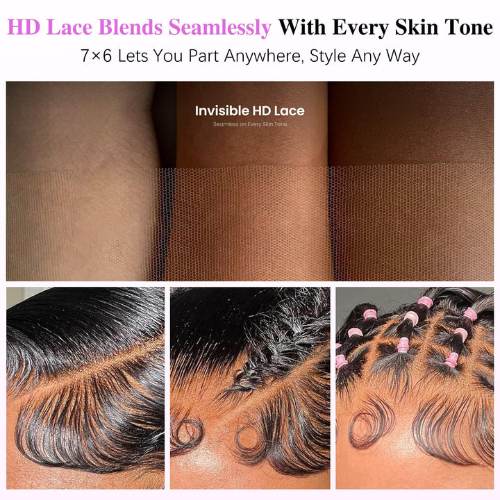 Wear &amp; Go 7x6 Burmese Curly Wig Lace Front Glueless Wig Invisible Drawstring