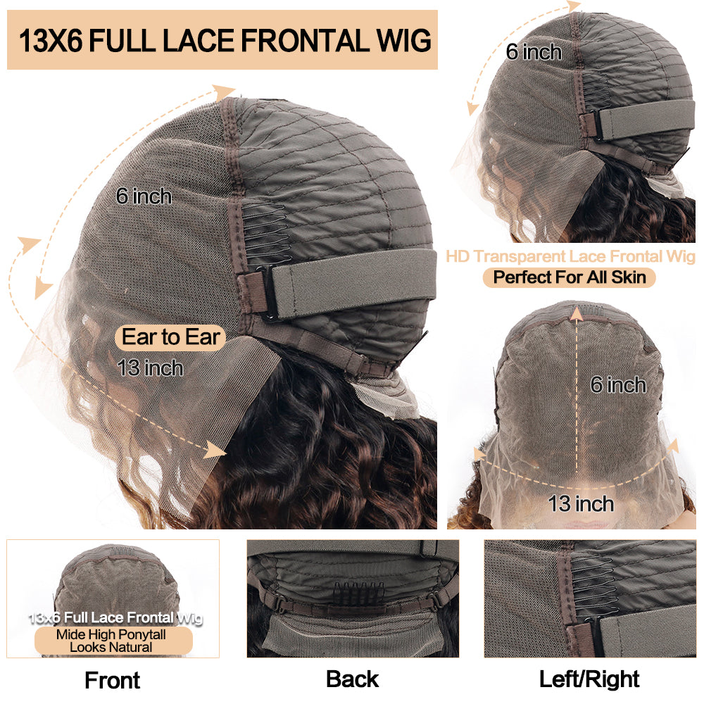 Beyoncé Inspired 13x6 HD Lace Ombre Deep Wave Wig 100% Human Hair Wig ...