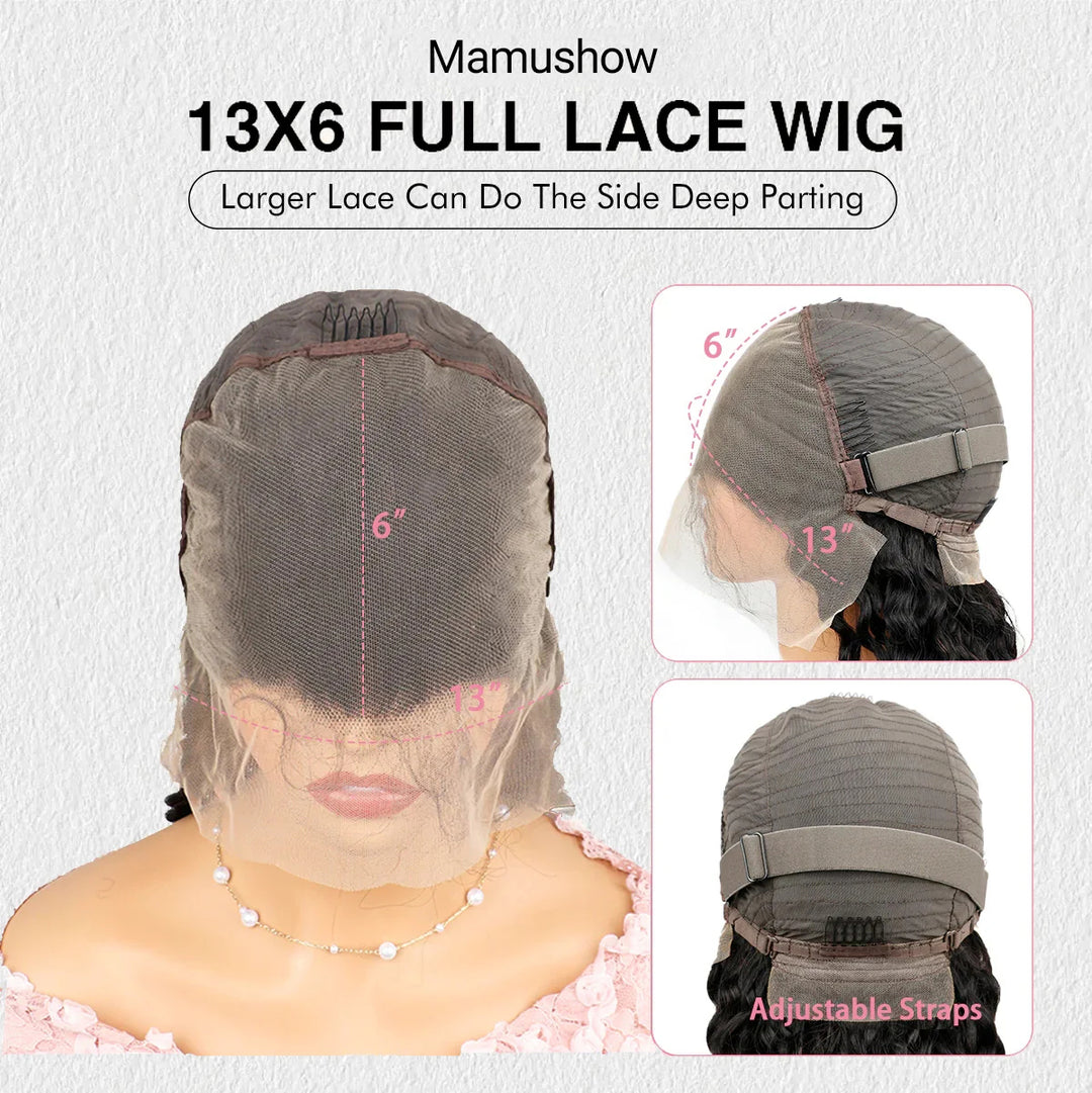 Mamushow 4C Curly Edge 13x6 Lace Frontal Wigs Burmese Curly 100%Human Hair Transparent Lace Wigs