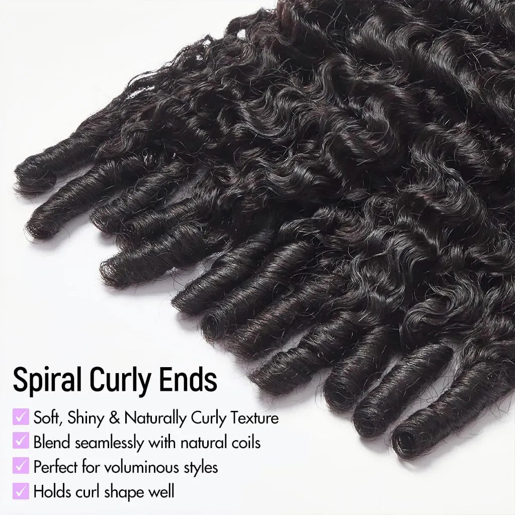3 in 1 Burmese Curly Half Wig Human Hair 200% Density Glueless Wear &amp; Go Wig Beginner Friendly