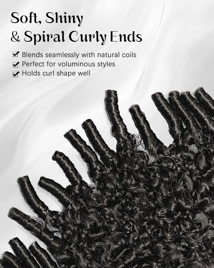 3 in 1 Burmese Curly Half Wig Human Hair 200% Density Glueless Wear &amp; Go Wig Beginner Friendly