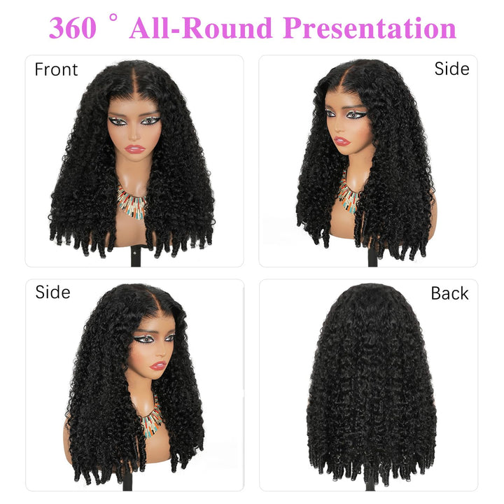 Wear &amp; Go 7x6 Burmese Curly Wig Lace Front Glueless Wig Invisible Drawstring