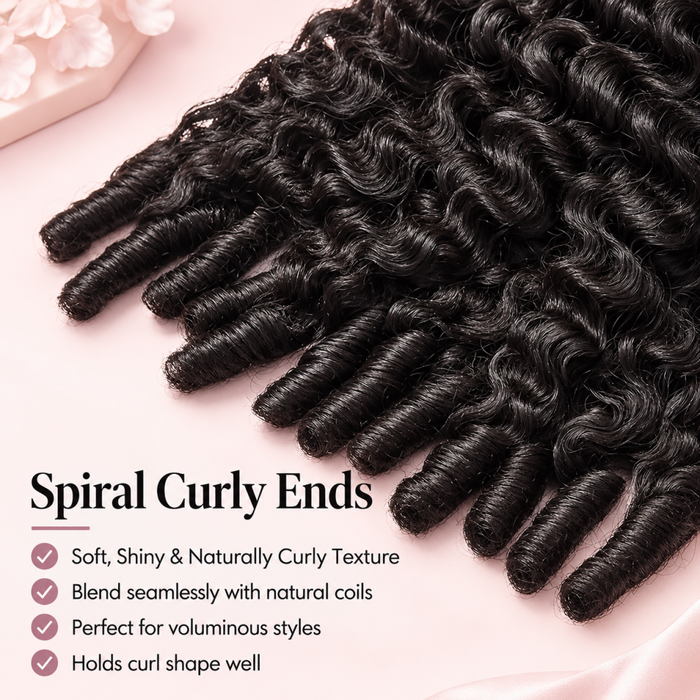 Flash Sale | 3 in 1 Burmese Curly Half Wig Human Hair 180% Density Glueless Wear &amp; Go Wig Beginner Friendly
