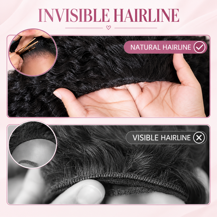 Flash Sale | 3 in 1 Burmese Curly Half Wig Human Hair 180% Density Glueless Wear &amp; Go Wig Beginner Friendly