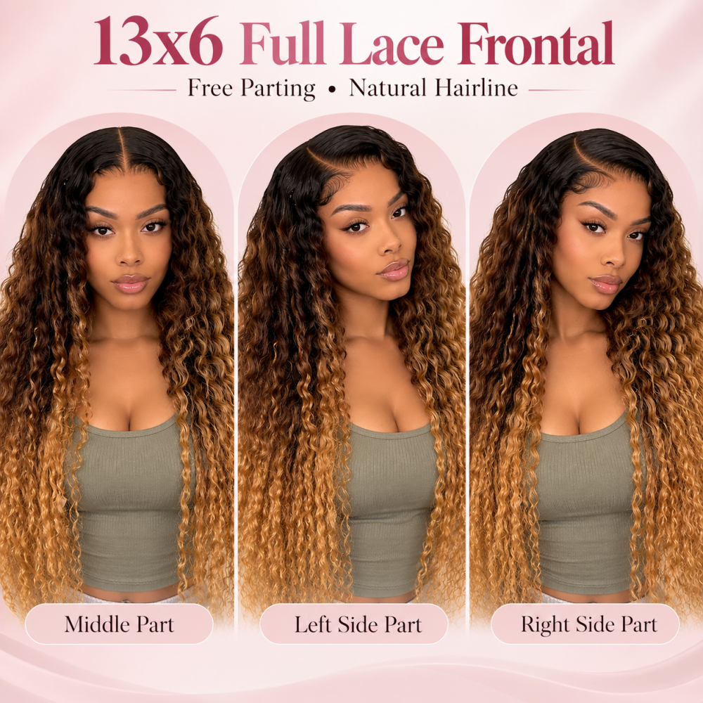 Flash Sale | Mamushow T1B/T4/27 Deep Wave 13x6 Lace Frontal Wigs Human Hair
