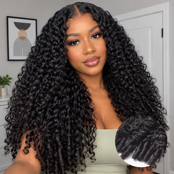 Mamushow 13x6 Lace Frontal Wigs Human Hair Burmese Curly Lace Wigs