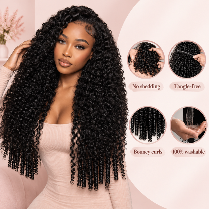 Mamushow 13x6 Lace Frontal Wigs Human Hair Burmese Curly Lace Wigs