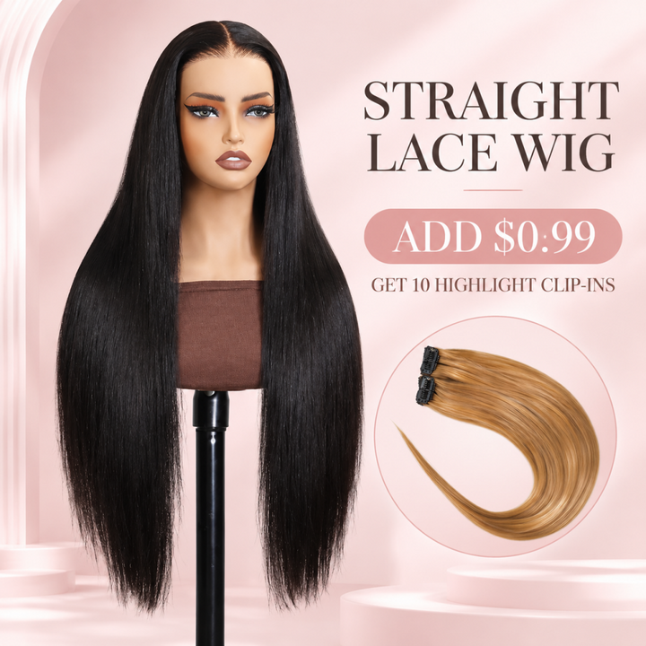 Mamushow 13x6 Lace Frontal Wigs Human Hair Straight Lace Wigs