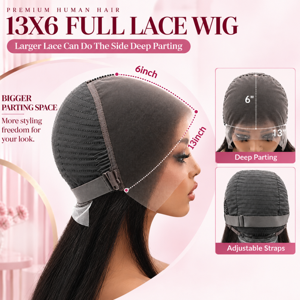 Mamushow 7x6/13x6 Lace Frontal Wigs Kinky Body Wave 100% Human Hair Transparent Lace Wigs
