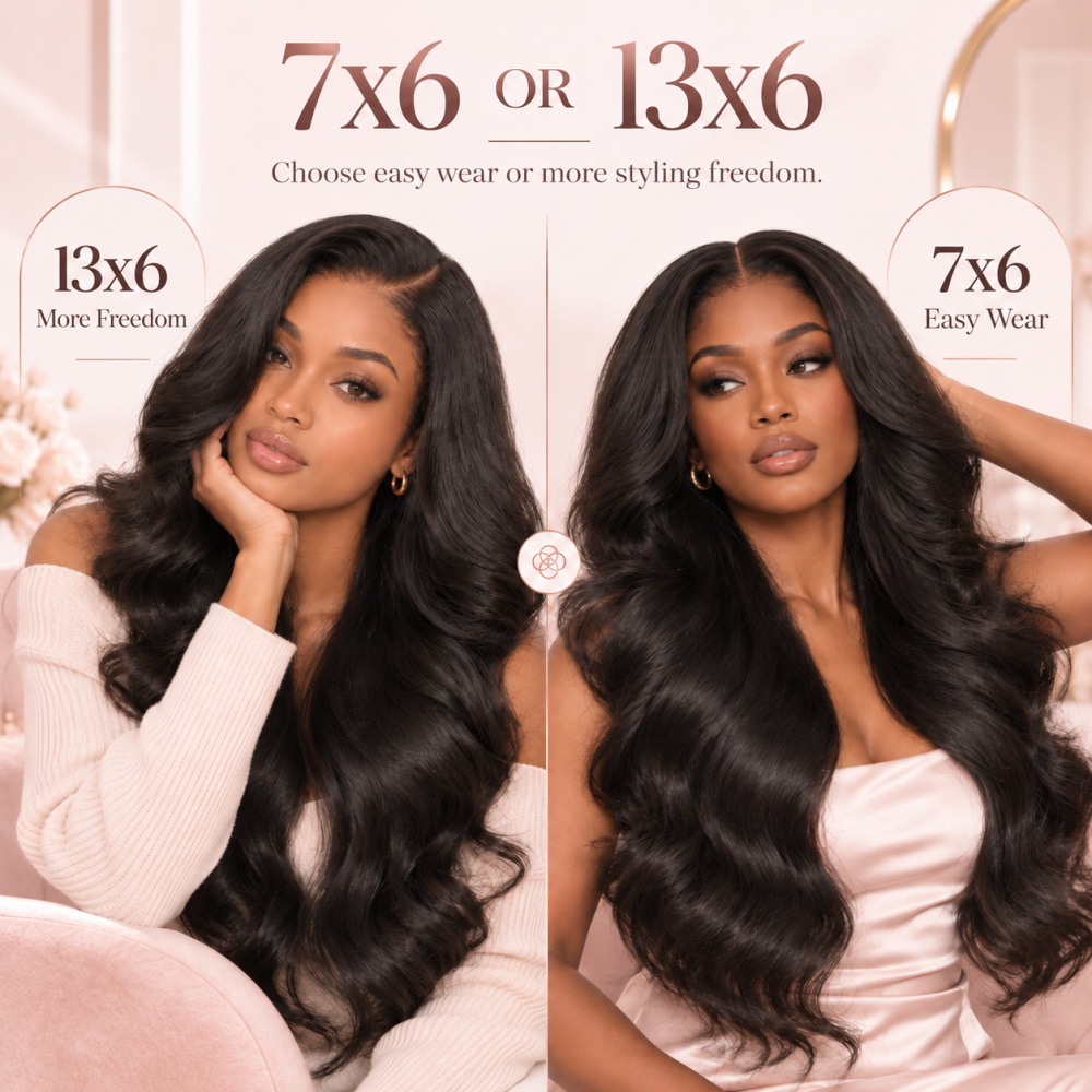 Mamushow 7x6/13x6 Lace Frontal Wigs Kinky Body Wave 100% Human Hair Transparent Lace Wigs