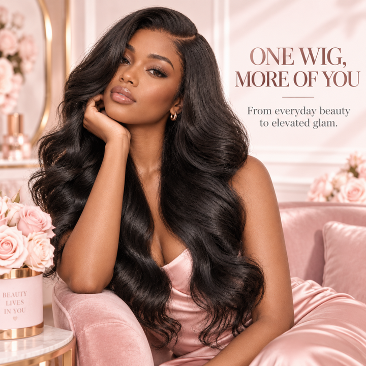 Mamushow 7x6/13x6 Lace Frontal Wigs Kinky Body Wave 100% Human Hair Transparent Lace Wigs