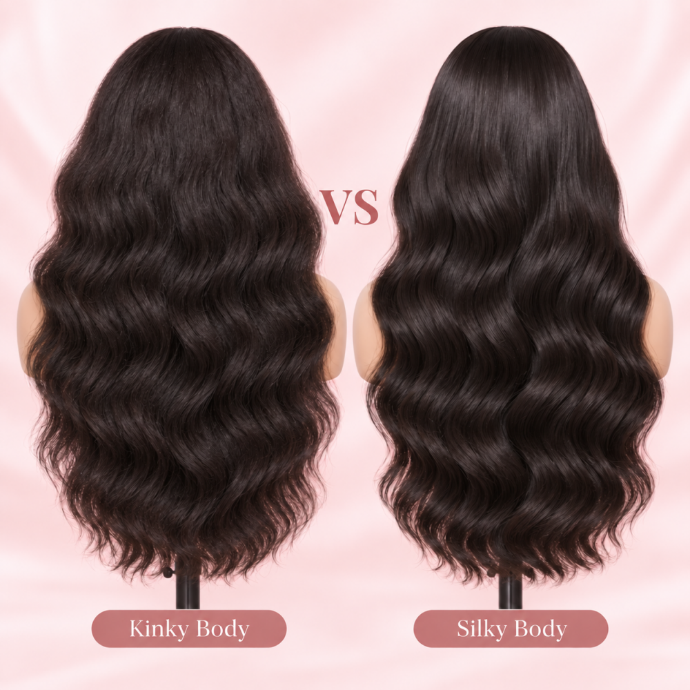 Mamushow 7x6/13x6 Lace Frontal Wigs Kinky Body Wave 100% Human Hair Transparent Lace Wigs