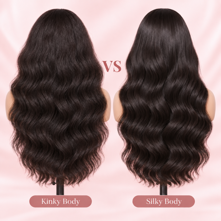 Mamushow 7x6/13x6 Lace Frontal Wigs Kinky Body Wave 100% Human Hair Transparent Lace Wigs
