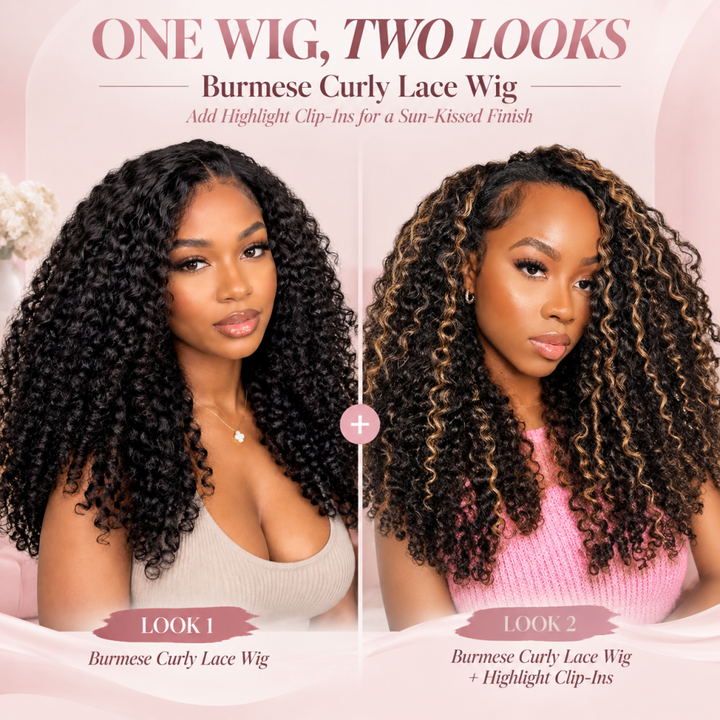 Mamushow Glueless 7x6 Lace Wigs Human Hair Burmese Curly Lace Wigs