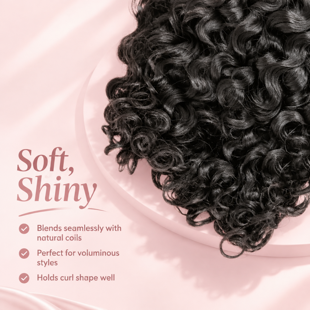 Mamushow Indian Curly Human Hair Bundles Pre-Separated 50g/Pack 100% Human Virgin Hair