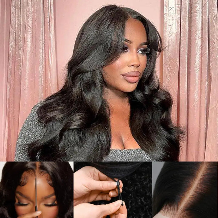 7x6 Wear and Go Wig Human Hair 200% Density Glueless Drawstring Wig