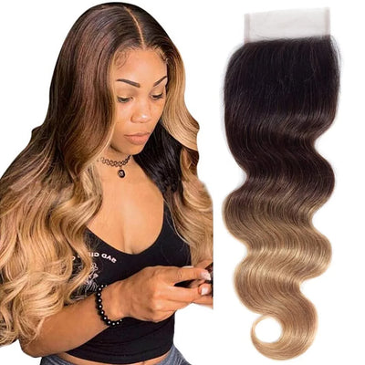 Ombre T1B/4/27 Blonde Highlight Body Wave Hd Lace Front Wigs