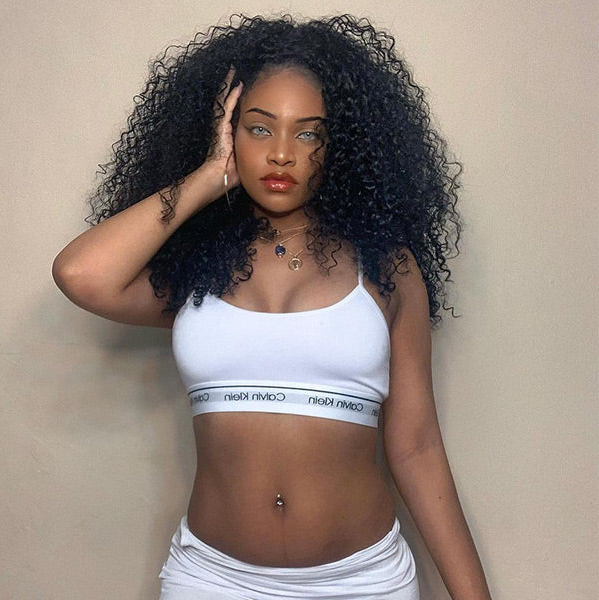 360 Lace Afro Curly Wig Human Hair Invisible Drawstring Flexi-Fit Pre-Plucked Pre-Bleached Pre-Cut