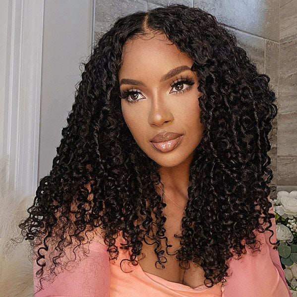 360 Lace Burmese Curly Wig Human Hair Invisible Drawstring Flexi-Fit Pre-Plucked Pre-Bleached Pre-Cut