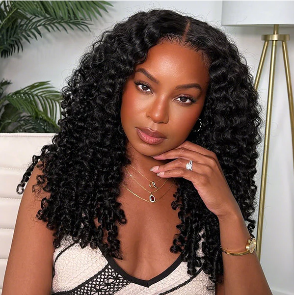 360 Lace Burmese Curly Wig Human Hair Invisible Drawstring Flexi-Fit Pre-Plucked Pre-Bleached Pre-Cut