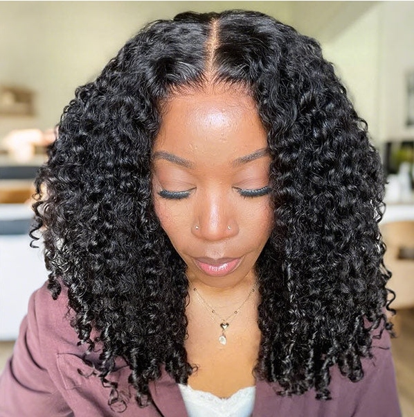 360 Lace Burmese Curly Wig Human Hair Invisible Drawstring Flexi-Fit Pre-Plucked Pre-Bleached Pre-Cut