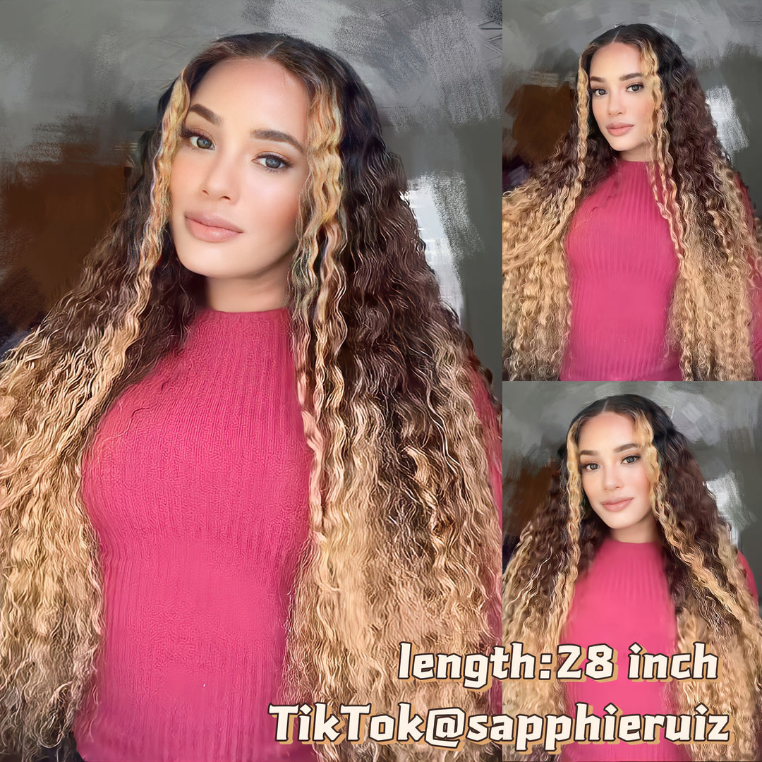 Beyoncé Inspired 13x6 HD Lace Ombre Deep Wave Wig 100% Human Hair Wig ...