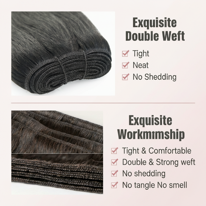 Water Wave Human Hair Bundles With 2x4 Lace Closure