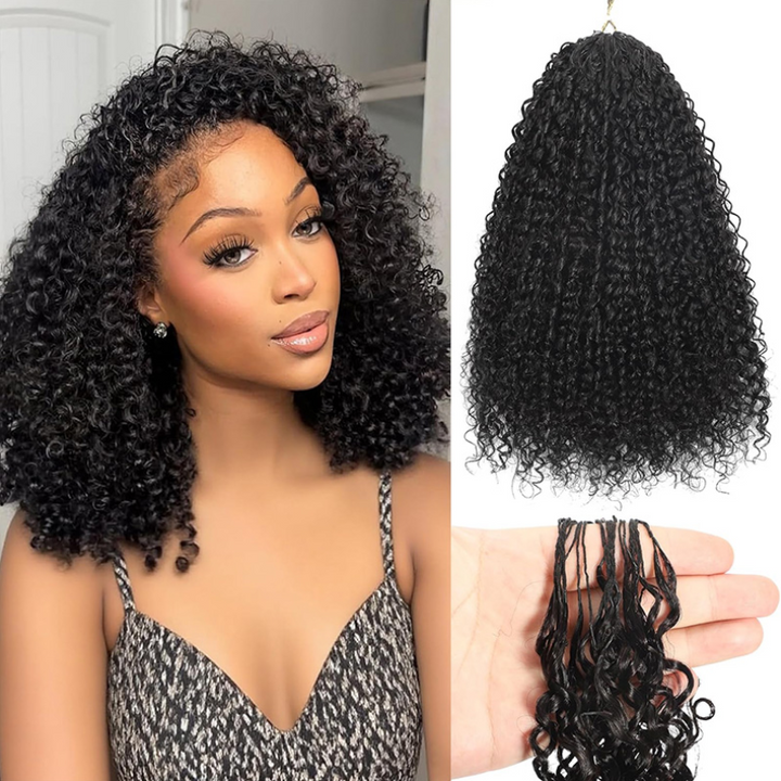 Feather Crochet Curly Human Hair Extensions Lightweight Fluffy Natural Look Crochet Hair