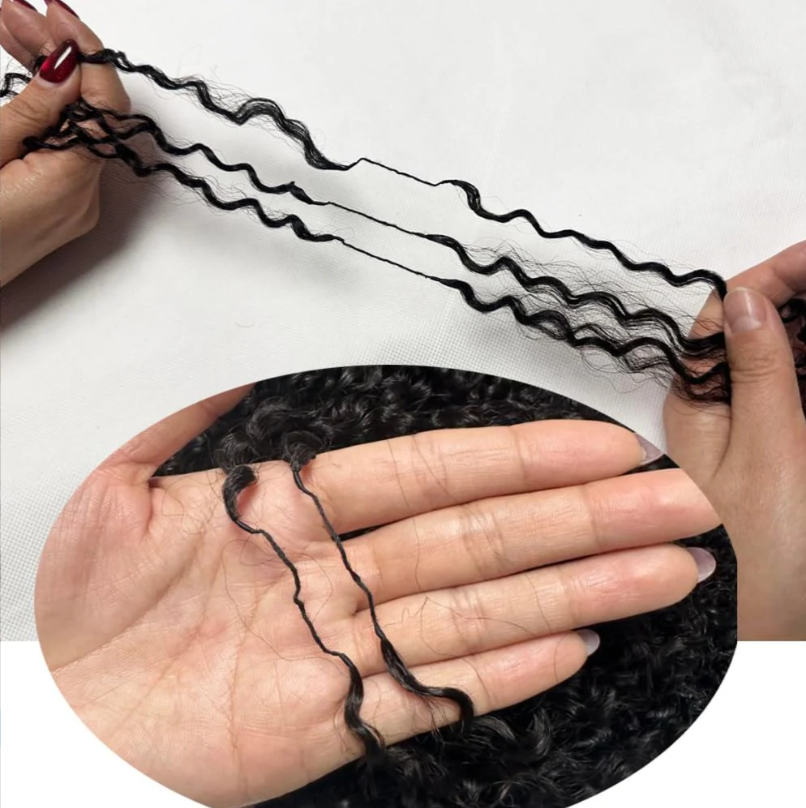 Feather Crochet Curly Human Hair Extensions Lightweight Fluffy Natural Look Crochet Hair