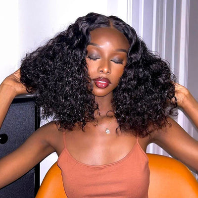 Curly Bob Wigs 13x6 Lace Front Wigs 180% Density
