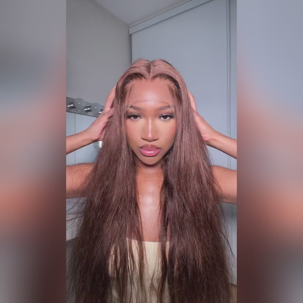#4 Dark Brown Color Straight Human Hair Lace Front Wigs For women 4x4/13x4 HD Transparent Lace Wig With Baby Hair