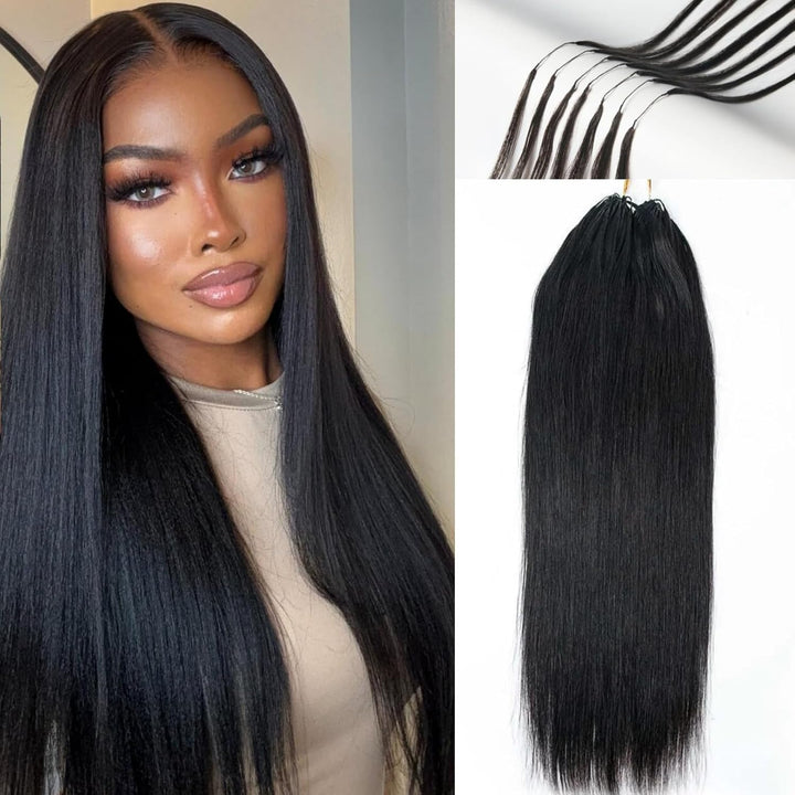Feather Crochet Straight Human Hair Extensions Lightweight Fluffy Natural Look Crochet Hair