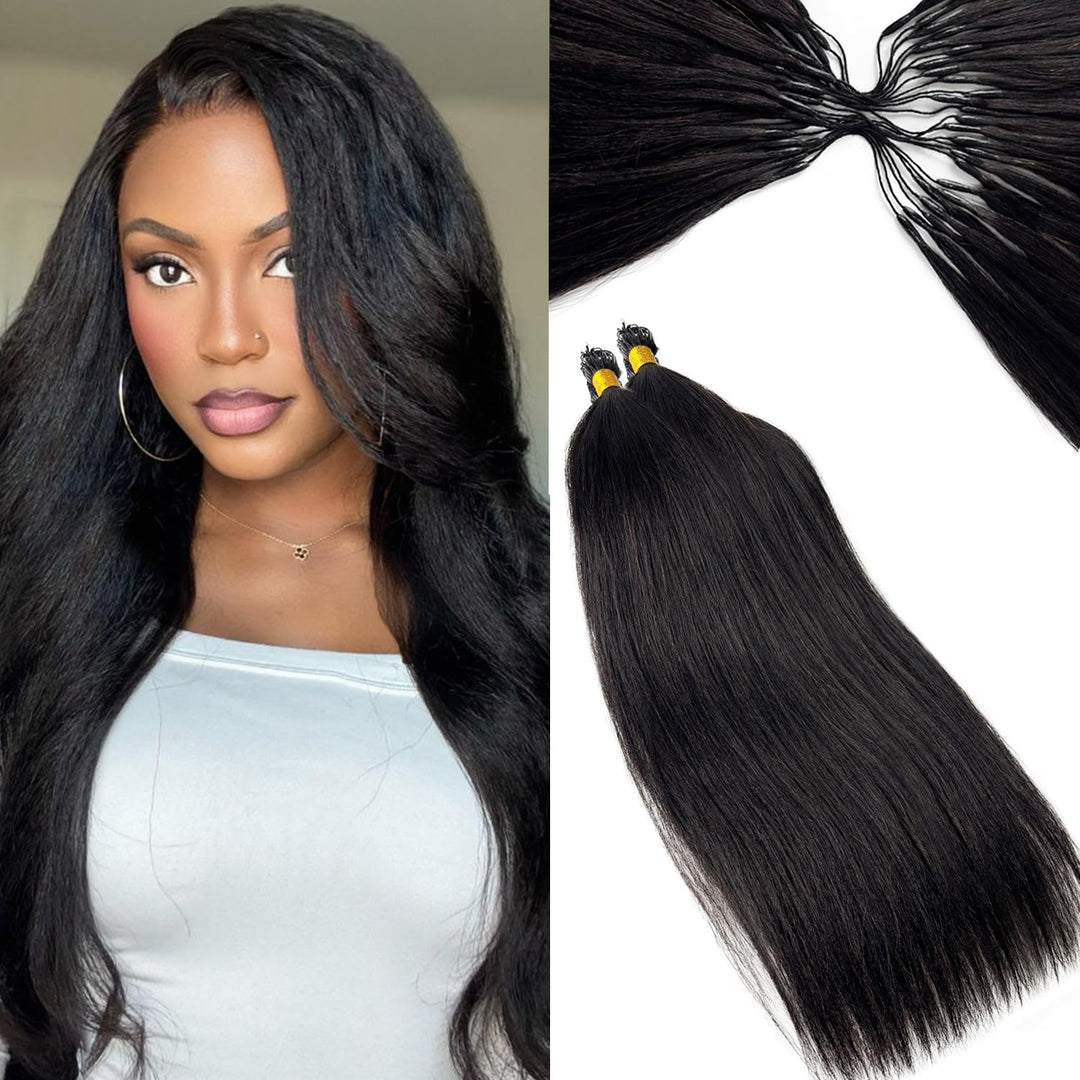 Feather Crochet Yaki Straight Human Hair Extensions Lightweight Fluffy Natural Look Crochet Hair