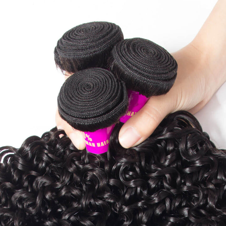 Curly Human Hair Weave 3 Bundles 100% Virgin Human Hair Bundles