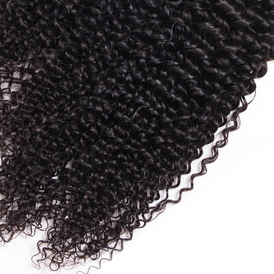 Brazilian Curly Hair With 4*4 Lace Closure 3 Bundles Virgin