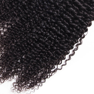 12A Curly Wave 3 Bundles With 5*5 Lace Closure 100% Human Hair