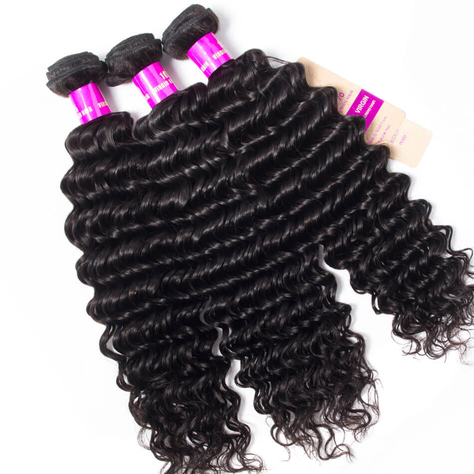 Deep Wave Brazilian Hair 3 Bundles High Quality