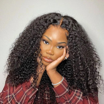 Kinky Curly Human Hair Lace Closure Wigs 4*4 Super Affordable Human Hair Wigs