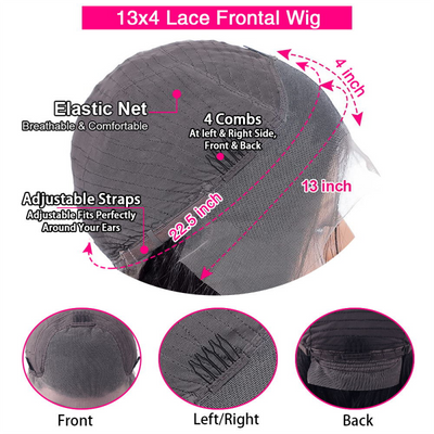 Cinnamon Brunette Loose Wave 13x4 Lace Frontal Wig With Dark Roots