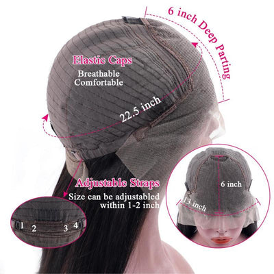 13*6 Transparent Short Straight Lace Front Bob Wig