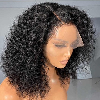 Short Wigs Deep Wave Bob Lace Wigs Quality Human Hair Wigs