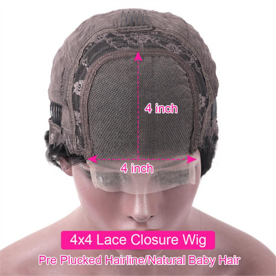 Body Wave Lace Front Wig 4×4 Lace Closure Wig