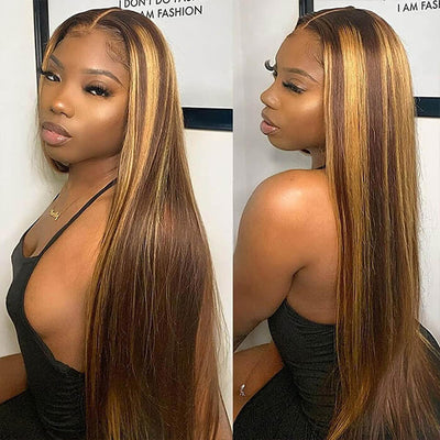 Highlights Straight HD 13*4 13*6 Lace Frontal Human Hair Wigs
