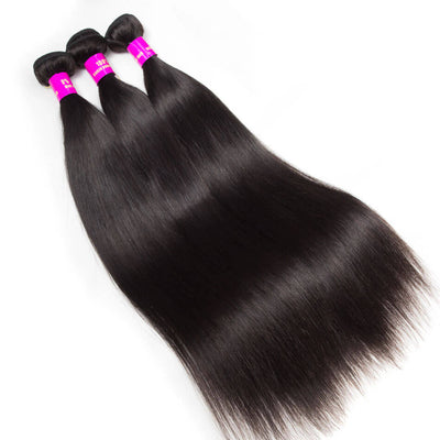 12A 3 Bundles With 5×5 Lace Closure Straight Human Hair