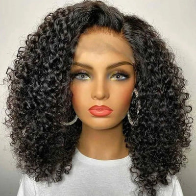 Natural HD Melting Lace 4x4 Closure Wig Curly Bob Wig