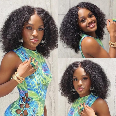 Curly Bob Wigs 13x6 Lace Front Wigs 180% Density