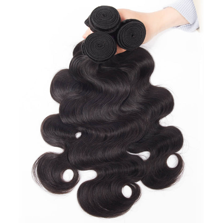 12A Grade Body Wave Human Hair Natural Color 3 Bundles Virgin Hair