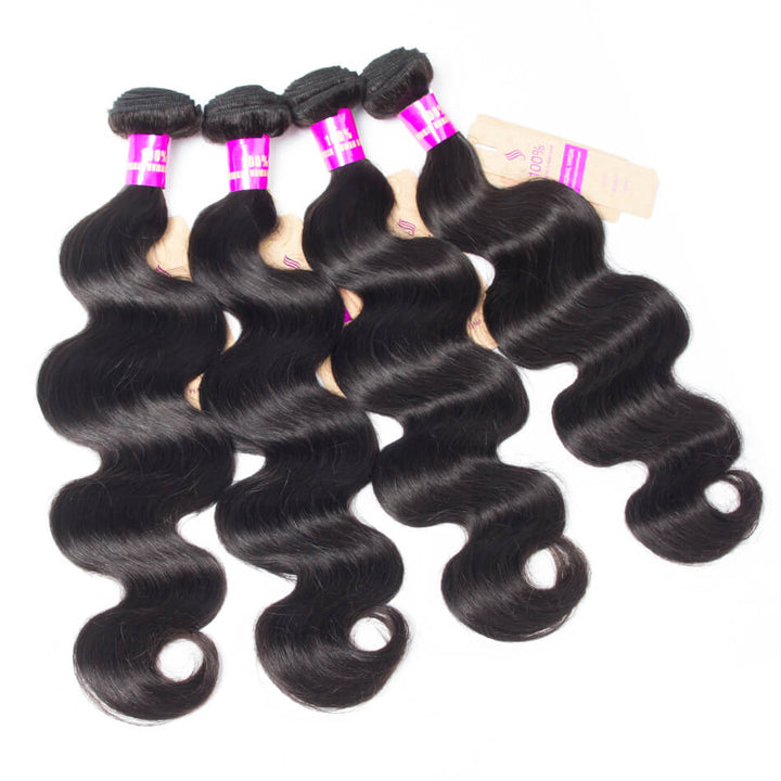 12A Grade Body Wave Human Hair Natural Color 3 Bundles Virgin Hair