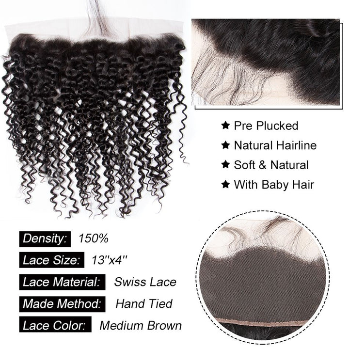 Lace Frontal ClosureCurly Hair 13*4 Frontal Closure Lace