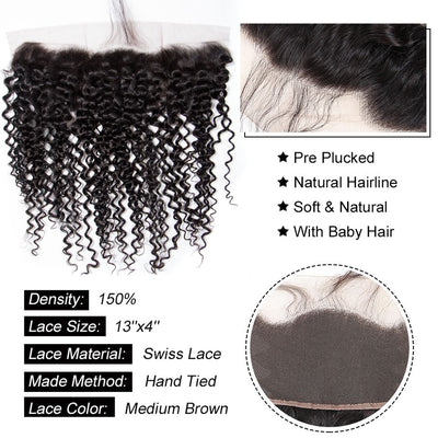 Lace Frontal ClosureCurly Hair 13*4 Frontal Closure Lace
